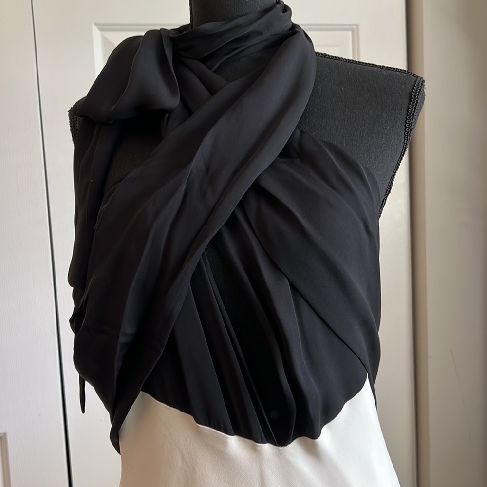 Ralph Lauren Gowns 12 Black/White (Purple Label - Runway) - Picture 2 of 9